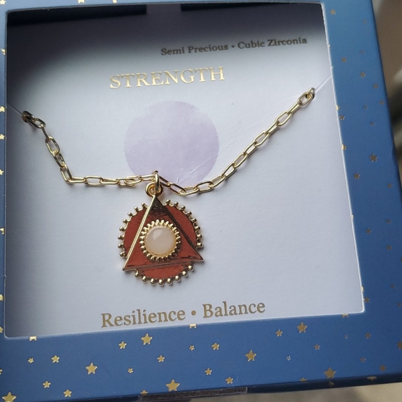 💎 Semiprecious cubic zirc. Gold necklace strength - Picture 3 of 3